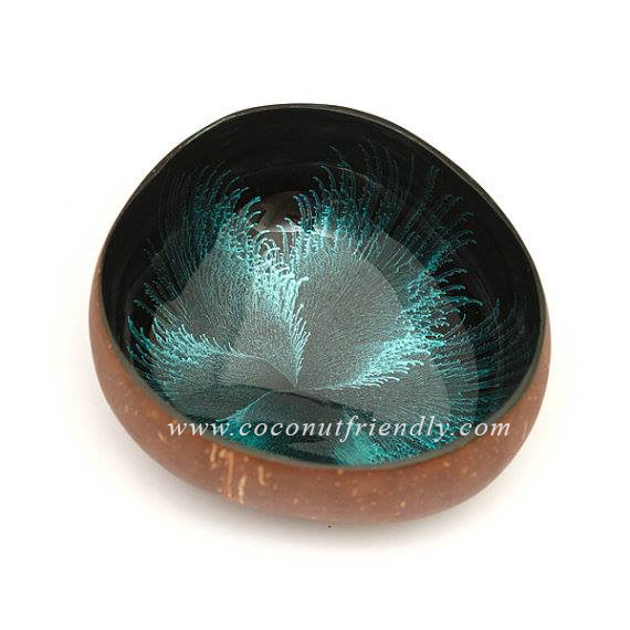 Navi flowers inlay the Natural coconut shell bowls wholesale (CF_8615)