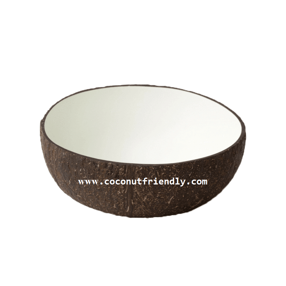 White Lacquer Coconut Bowls