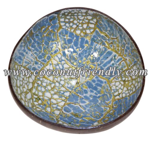 CFCB 1869 - Coconutfriendly.com - Lacquer coconut shell bowl with eggshell inlaid Wholesale