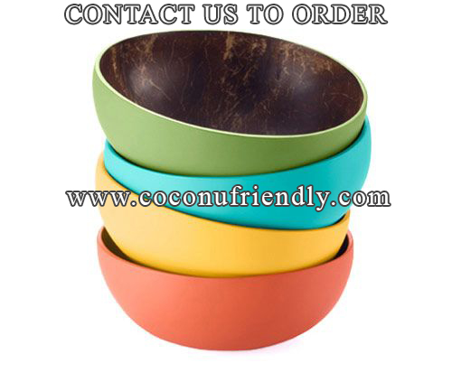 Vietnam coconut bowls wholesale, we are producer of coconut bowls, spoons, forks, bamboo straws
