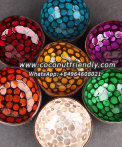 Lacquer coconut shell bowl in vietnam