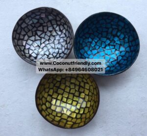 Lacquer cocoonut shell bowls