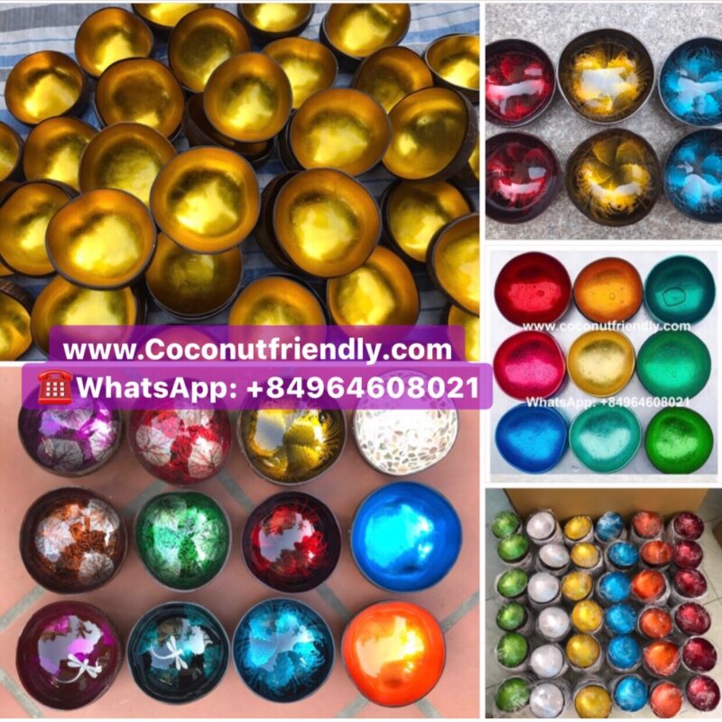 Lacquer coconut bowl vietnam wholesale manufacturer