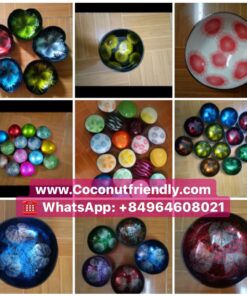 Vietnam lacquered coconut bowls, decorative serving bowl whole sale