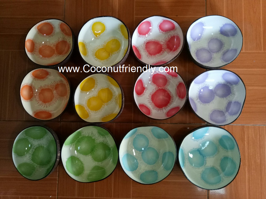 Fabricants de produits de bols de noix de coco laqués du Vietnam, Vietnam Lacquered Coconut Shell Bowls Products Manufacturers