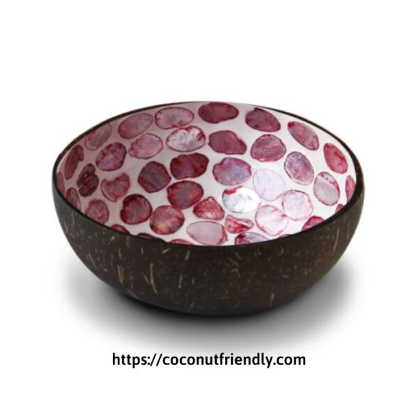 lacquer bowl with mother of pearl (seashell) inlaid