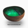 CF 8613 - Green Lacquer bowls with hand painting metallic color