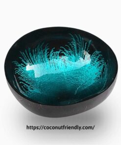 CF 8615 Lacquer bowls with hand painting metallic color