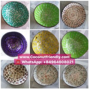 Vietnam-natural-mother-of-pearl-inlaid-lacquer-coconut-bowl-for-wholesale