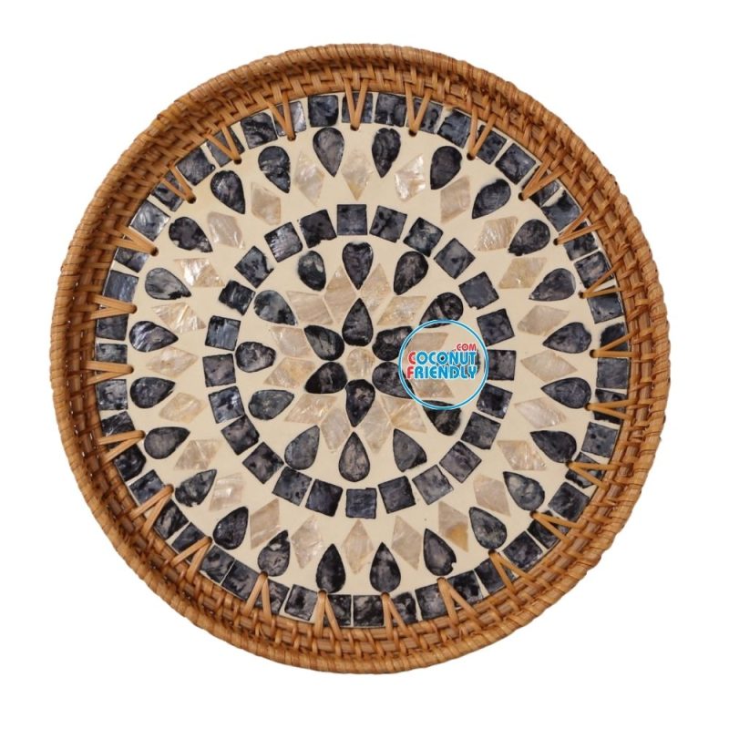 Round-Mother-of-Pearl-Rattan-Tray-in-Bulk