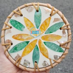 Decorative Mother Of Pearl Coaster Bulk Deals For Mauritius Retail - TCRCO 8793C