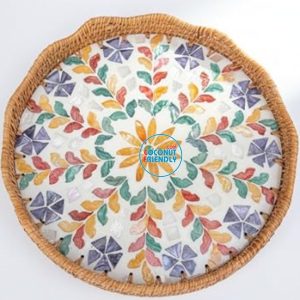 Stylish Mother Of Pearl Tray Trade Source For Mauritius Boutiques - TCRMT 8748C