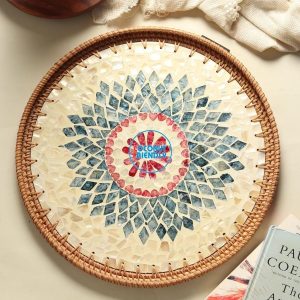 Elegant Mother Of Pearl Tray Mauritius Trade Supply For Resorts - TCRMT 8745C