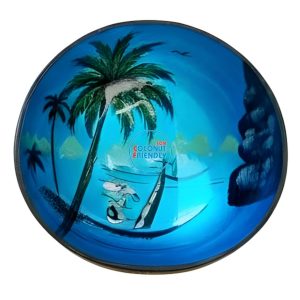 Deluxe Lacquer Coconut Bowl Fuerteventura Villas Supply - TCLCB 8789C