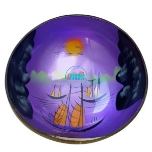 Boutique Lacquer Coconut Bowl Gran Canaria Retail Supply - TCLCB 8788C