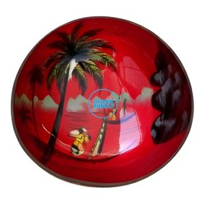 Trendy Lacquer Coconut Bowl Fuerteventura Store Bulk - TCLCB 8787C