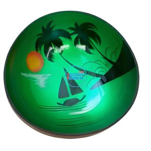 Coastal Lacquer Coconut Bowl Gran Canaria Bars Supply - TCLCB 8784C