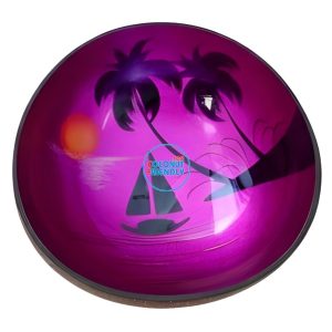 Tropical Lacquer Coconut Bowl La Palma Cafes Export - TCLCB 8783C