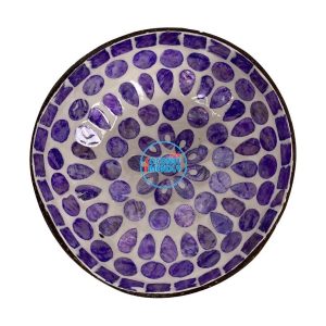 Contemporary Mother Of Pearl Coconut Bowl La Gomera Decor - TCLMCB 8786C