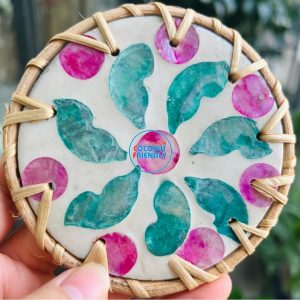 Luxury Mother Of Pearl Rattan Coaster Lanzarote Villas Export - TCRCO 8791C