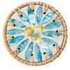 Unique Mother Of Pearl Rattan Coaster Gran Canaria Gift Shops - TCRCO 8790C