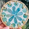 Organic Mother Of Pearl Rattan Coaster Lanzarote Eco Trade - TCRCO 8789C